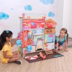 Casuta Distractiva de la Plaje - Fun Beach House cu Roata Ferris Wheel Dollhouse - Casa din lemn pentru papusi de la KidKraft
